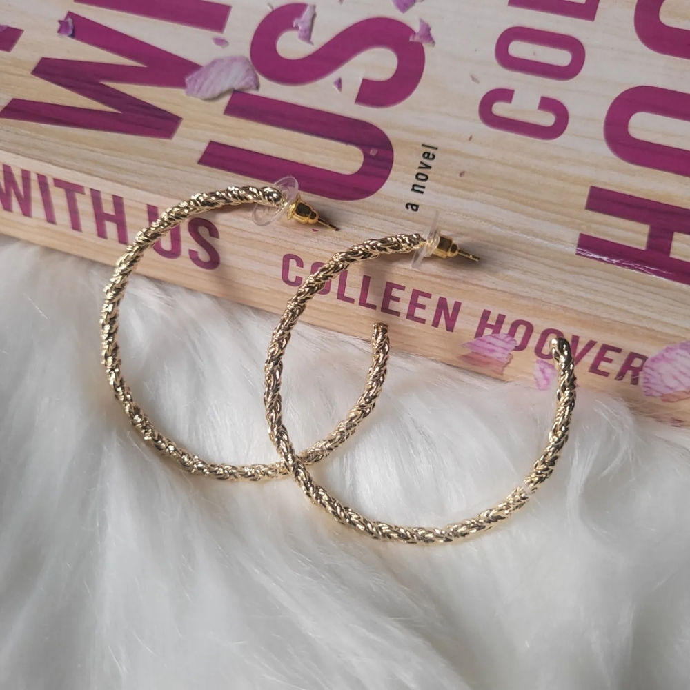 C hoop earrings
